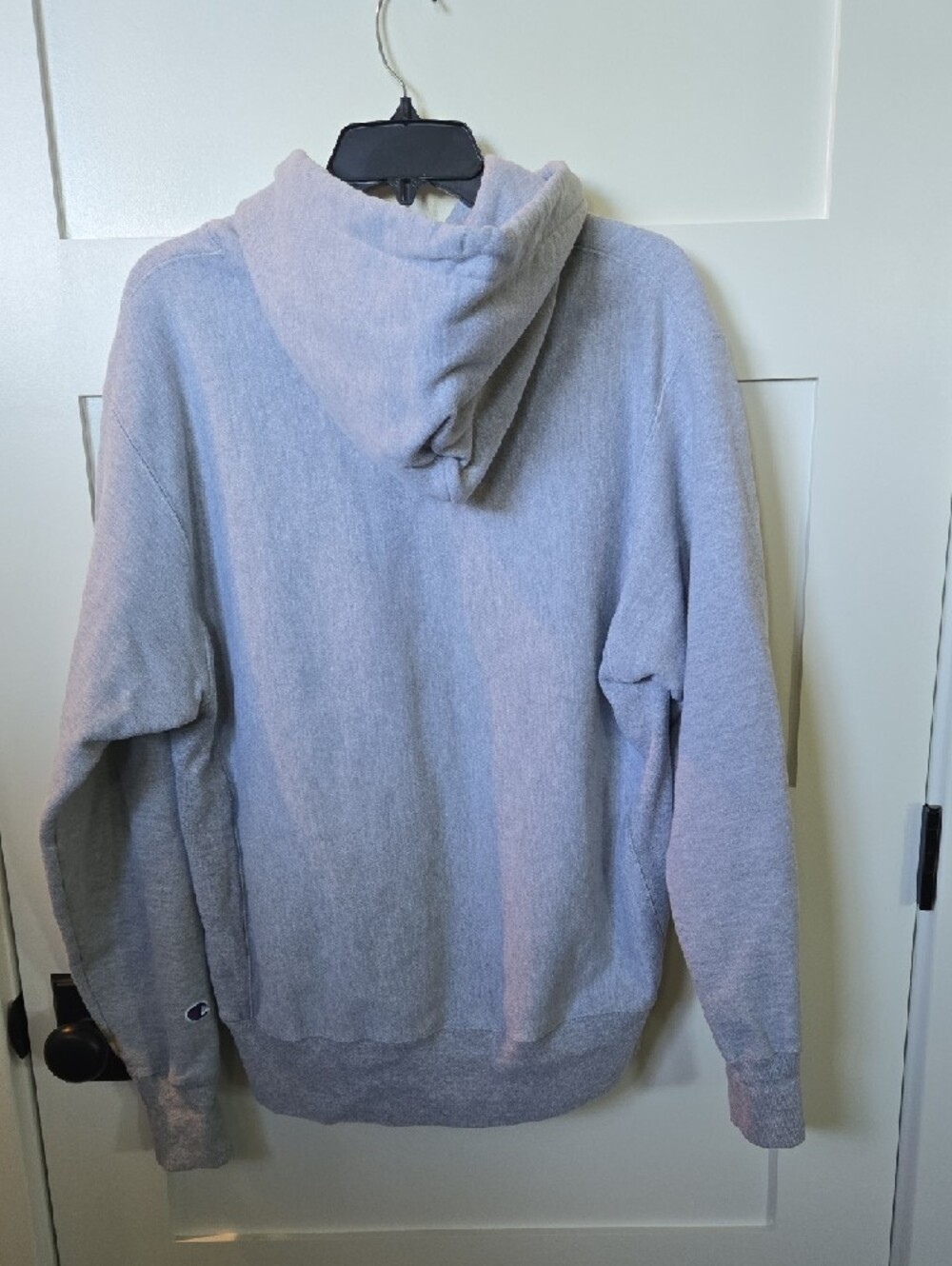 Champion Gray Hoodie with Red Denison University 1831 Print Reverse Weave - Picture 4 of 5